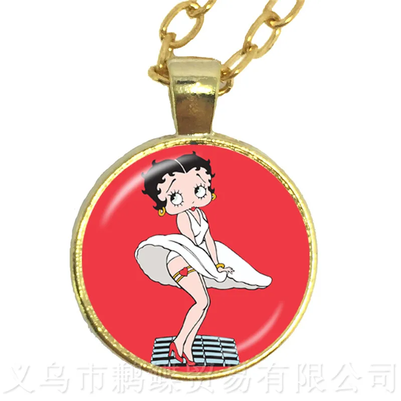 2018 новая сексуальная серия Betty Boop стеклянный кабошон кулон ручной работы