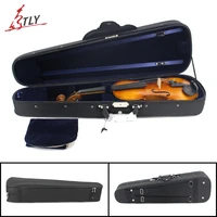 high end black oxfordplywood triangle violin case w straps for 44 34 12 14 18 116 violin