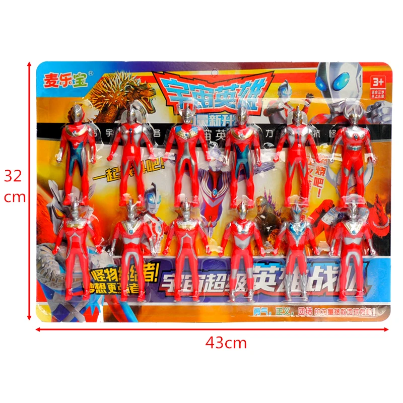 12 Pcs/Set Super Hero Ultraman Doll Set Model Action Figure Collector's Edition Children Toys | Игрушки и хобби