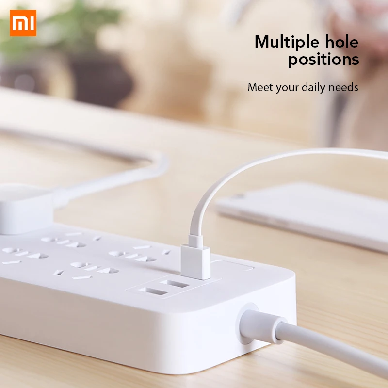 Оригинальный удлинитель питания Xiaomi Mijia Базовая версия 6 розеток С 3 5 в а быстрое