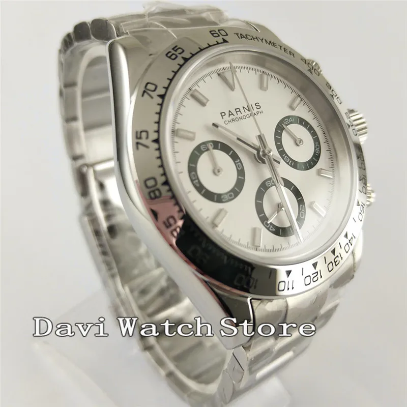 39 мм серебристый ремешок новый продукт мужские кварцевые часы с датчиком