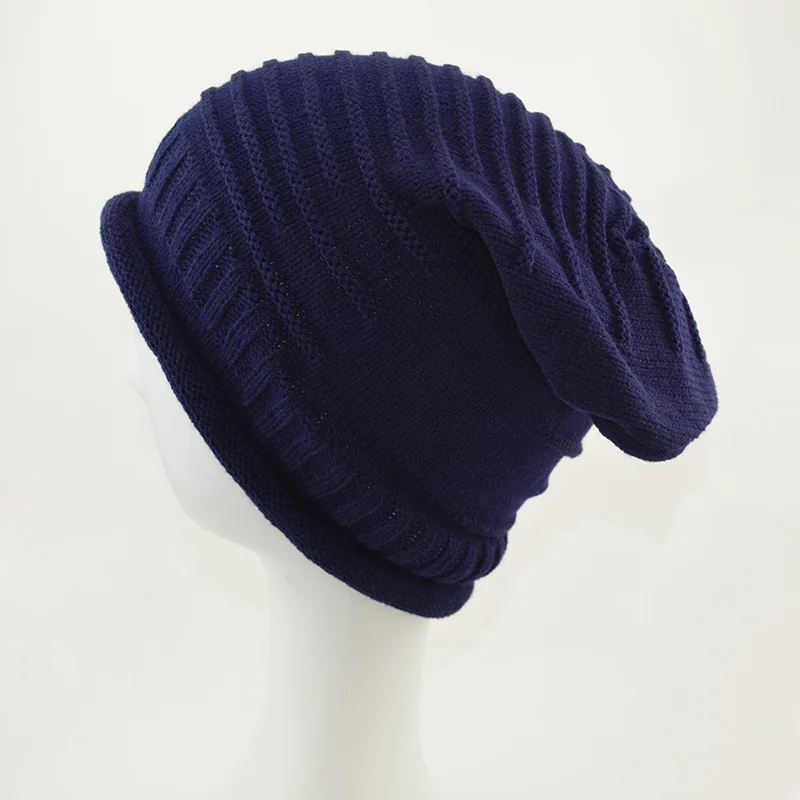 2018 шапка полосатая вязаная Корейская версия зимняя Шерстяная кепка рукав голова