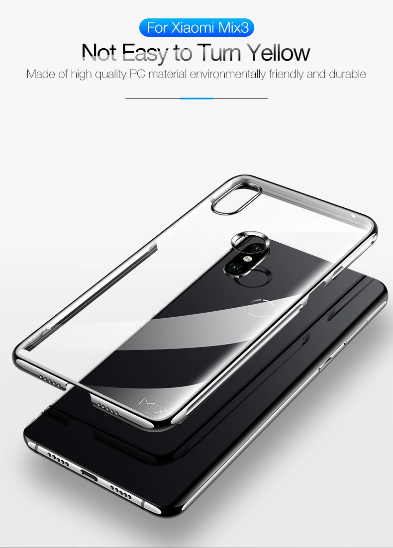 CAFELE чехол с покрытием для Xiaomi mi x 3, жесткий чехол из поликарбоната для Xiaomi mi x3, ультратонкий прозрачный глянцевый чехол s, гладкая сенсорная оболочка