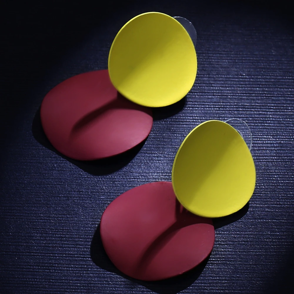 IF ME 5 цветов модный металлический круглые Висячие серьги для женщин Девушка