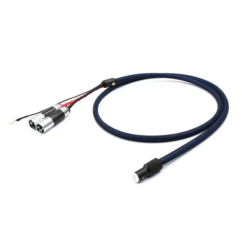 Виборг LC802 99.99% медь посеребренная 5N OFC Tonearm кабель с 5 контактами к XLR Штекерный