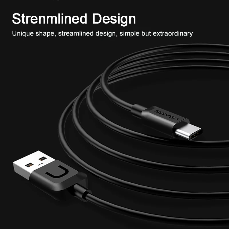 10 шт/много type-C usb кабель USAMS зарядный синхронизации для зарядки телефона 2A быстрой