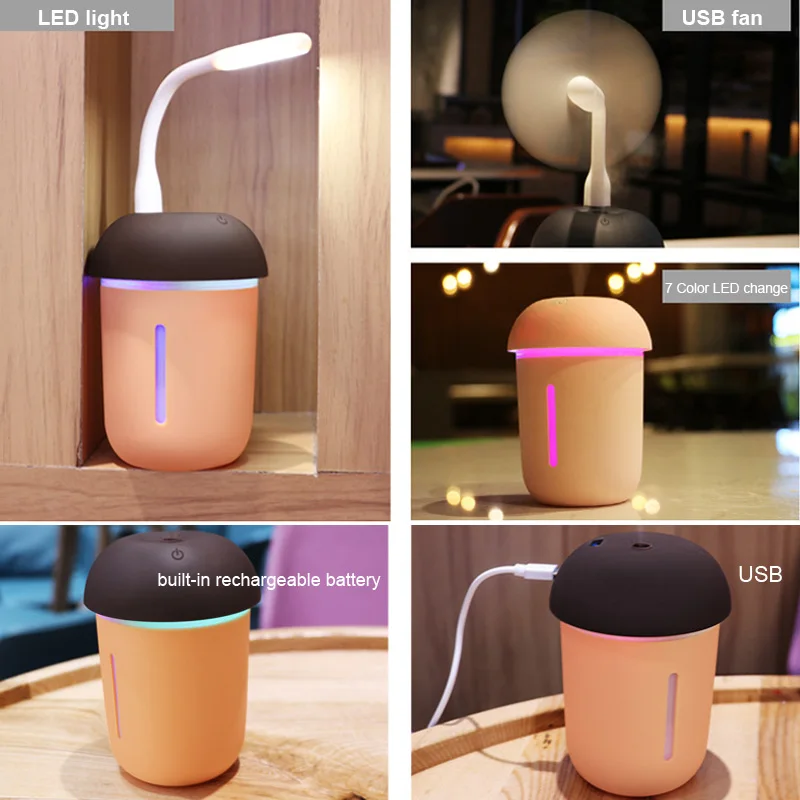3 in1 творческий USB аромат эфирного масла диффузор ультразвуковой увлажнитель