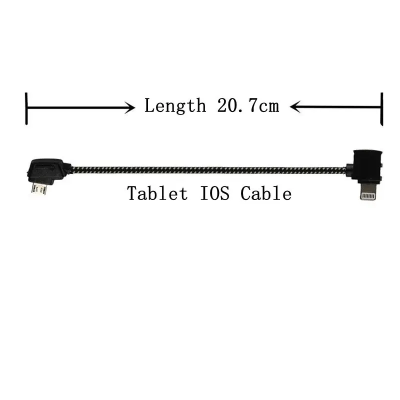 IOS - 20.7cm Беспилотный пульт дистанционного управления IOS type-c кабель Android Micro USB линия передачи данных для DJI Mavic 2 Pro мобильный телефон планшет передача провода - Цвет: IOS - 20.7cm