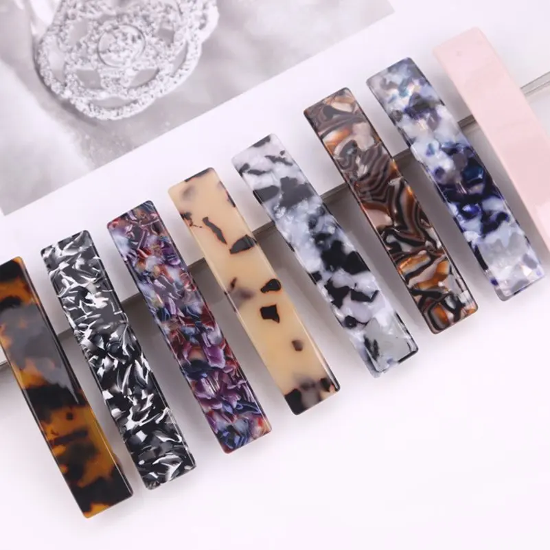 Korean Resin Acetate Hair Pin Women Accessories Rectangle Leopard Clip Sweet Daily Headwear Barrette For Girls | Украшения и