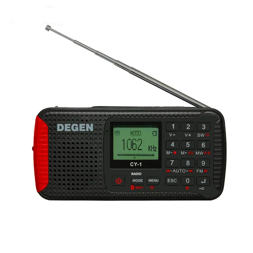 DEGEN CY 1 Dynamo Solar аварийное радио FM /MW/ SW будильник портативное коротковолновое с ЖК