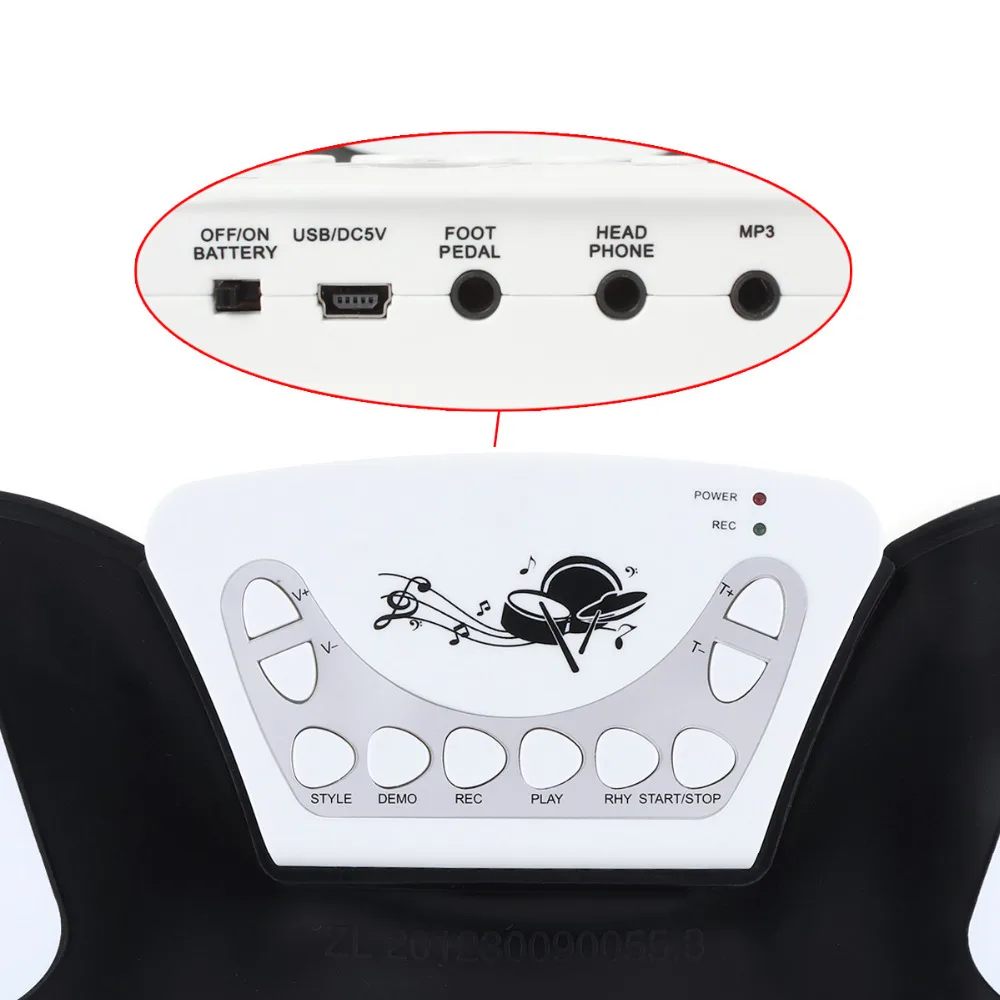 KONIX W758 9 Pad цифровой портативный музыкальный инструмент электронная барабанная