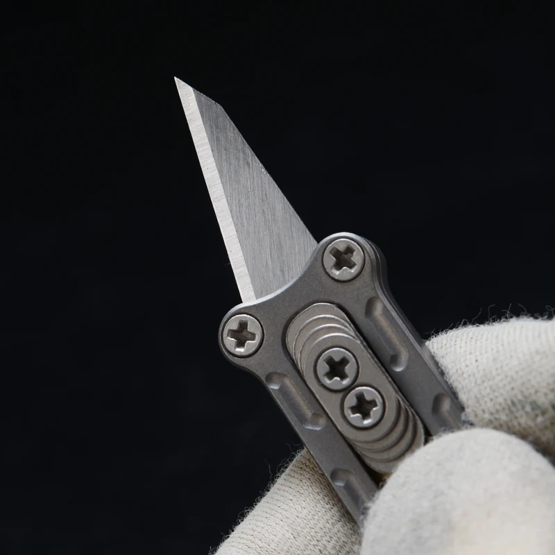 Наружный инструмент bushcraft EDC титановый латунный Мини-нож для резки оружие самообороны для мужчин и женщин подарок для кемпинга рыбалки безопасность выживания