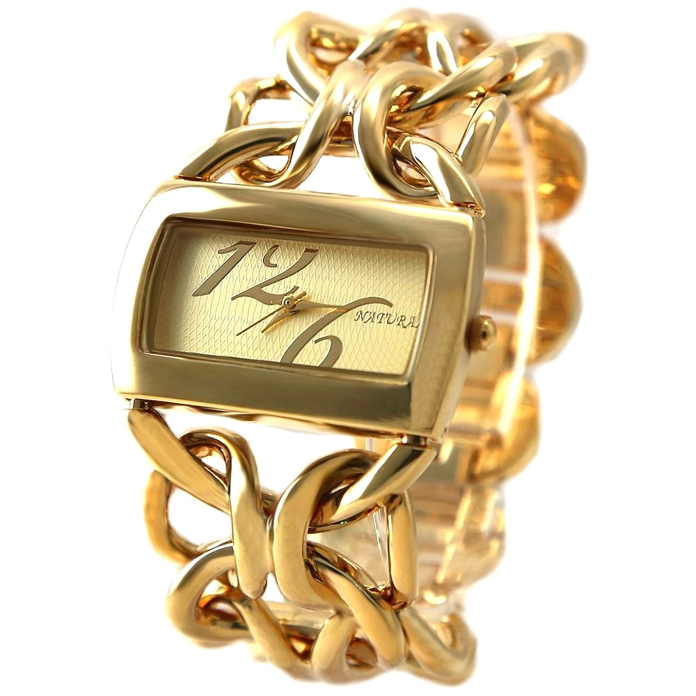 Женские часы с двойным ремешком и золотым циферблатом Роскошные Кварцевые