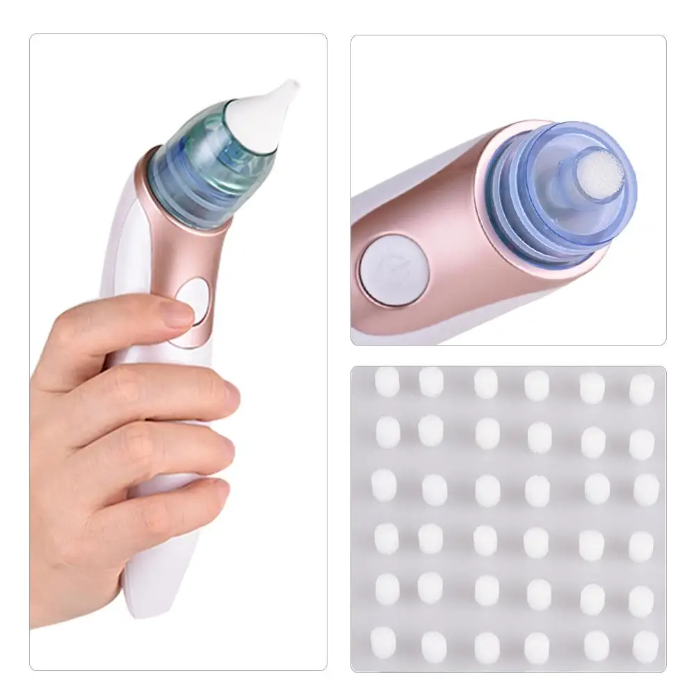 

200PCS Baby Nasal Aspirator Filter Cotton Nasal Suction Device Accessories Disposable Filter Cotton Nose Cleaner For Baby Care