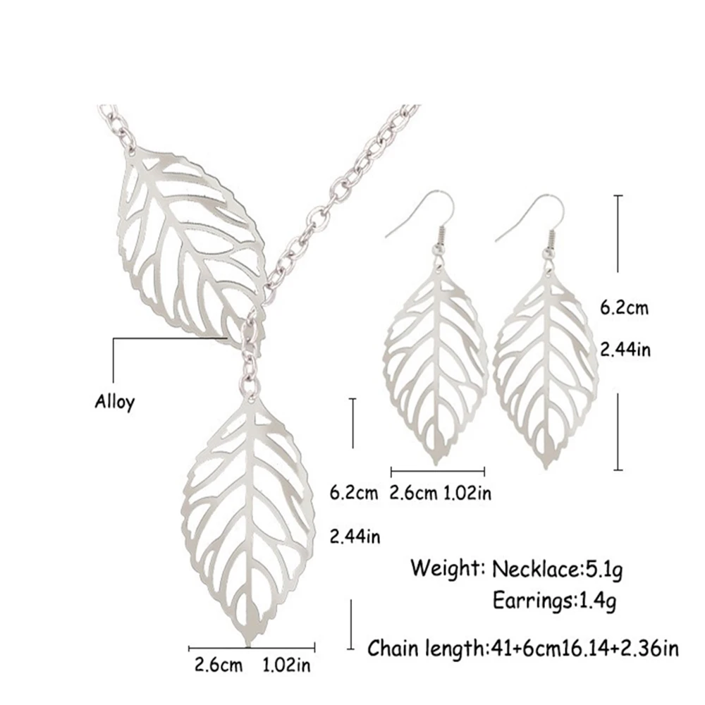 KUNIU Винтажные Ювелирные изделия в наборе старинные листья крюк полые Висячие