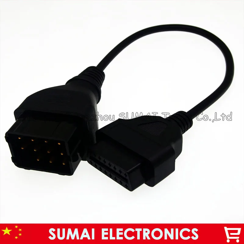 

Хорошее качество авто 12 Pin к 16 Pin OBD2 Диагностический кабель для Renault, OBDII конверсионный разъем для Renault. car