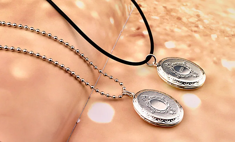 925 серебряное ожерелье, женские модели креативного фото коробка подвеска дизайн серебряное ожерелье подарок на день рождения для друга bijoux(украшения своими руками