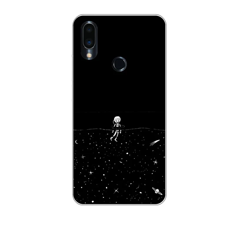 Чехол Meizu note 9 мягкий чехол из ТПУ с изображением космонавтов для телефона note9