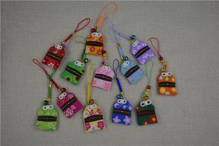 Брелки для ключей Omamori в традиционном стиле подвеска виде цветка хорошего