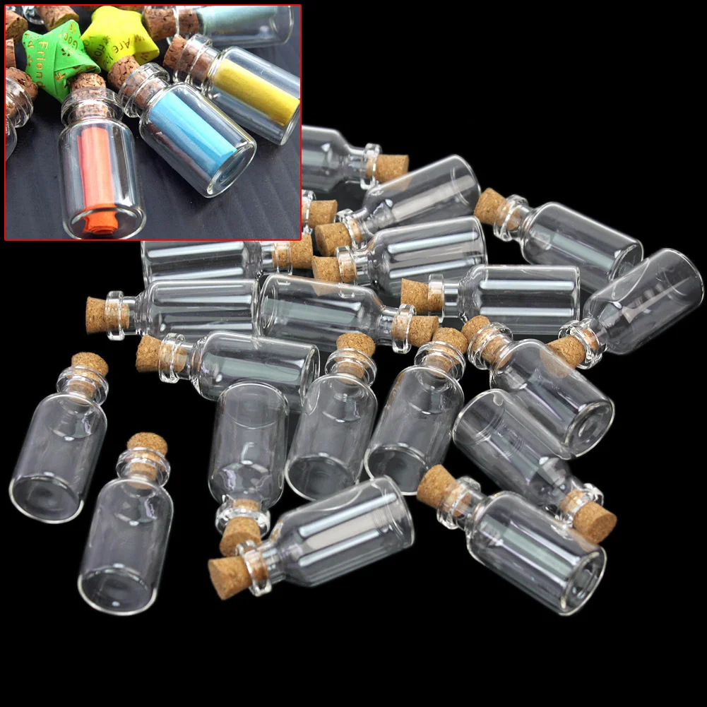 20 шт. прозрачные стеклянные мини бутылки 5 мл|jar with cork|transparent glass jarglass jar |