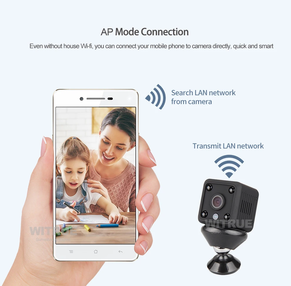 Wi-Fi мини-камера с питанием от аккумулятора камера безопасности 1080 P невидимая