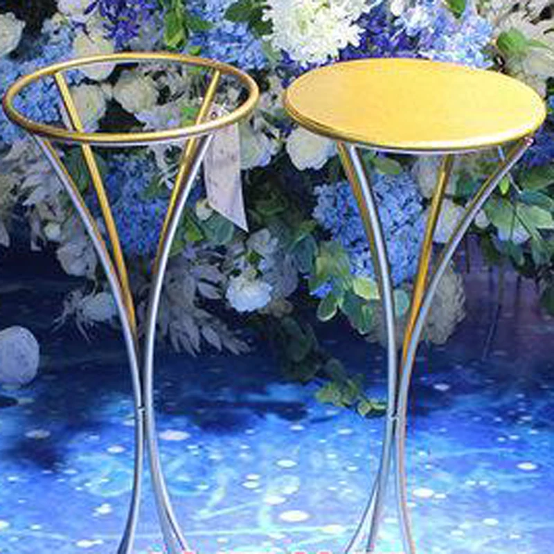 4Pcs/Lot Flower Vases Floor Metal Vase Plant Dried Floral Holder Flower Pot Road Lead for Home/Wedding Corridor Decoration G142