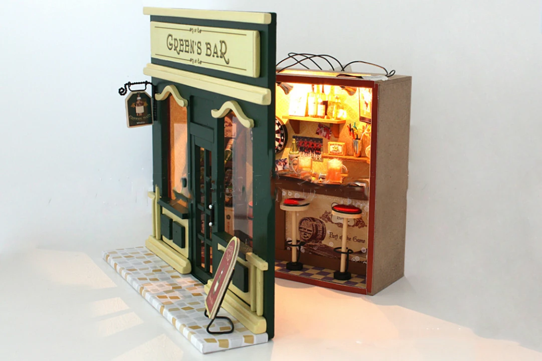 Милая комната Diy кукольный домик Puppenhaus Brithday миниатюрная мебель дом игрушки для