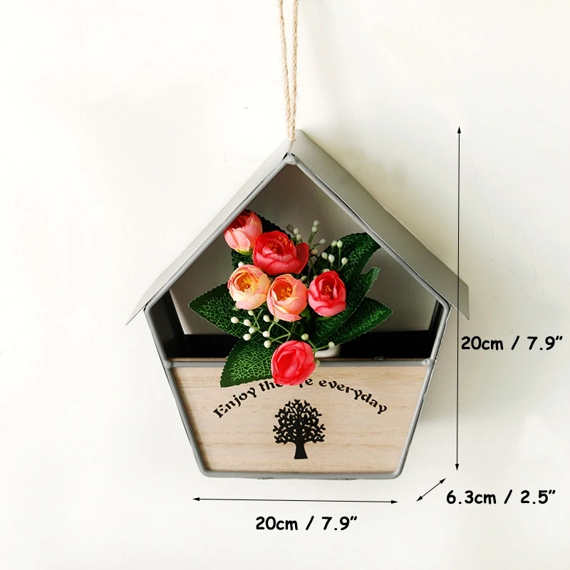 Железная деревянная Цветочная композиция аксессуары для украшения дома