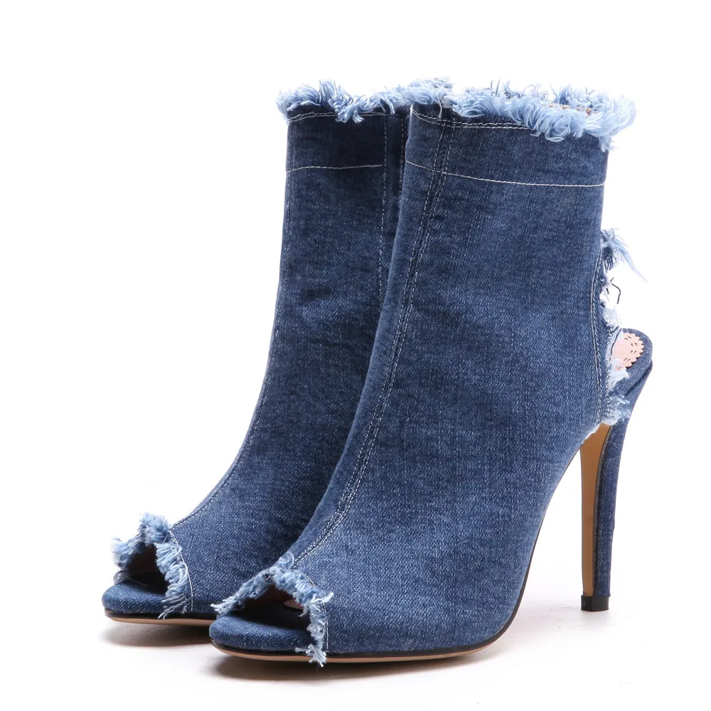 Masgulahe 2018 fashion spring autumn shoes woman new arrival peep toe zip elegant classic high heels ankle boots big size 33-43 | Обувь