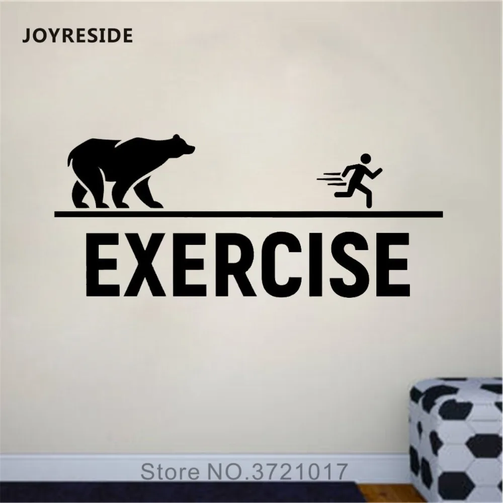 Joyestee мишки люди упражнения стикеры спортивные наклейки тренировки фитнес винил