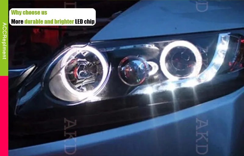 Стильный светодиодный фонарь для Honda Civic, фары 2007-2011 Civic, светодиодный фонарь с угловыми глазами, drl H7 hid Q5, биксеноновые линзы ближнего света