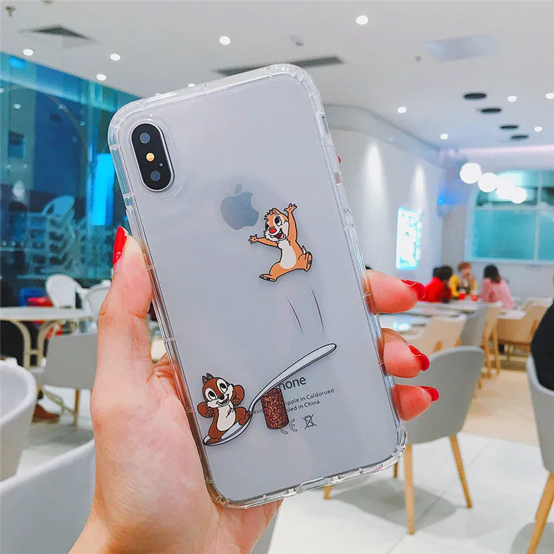Милый чип N ALE Chipmunk белка мультфильм животных Прозрачный Мягкий ТПУ силиконовый