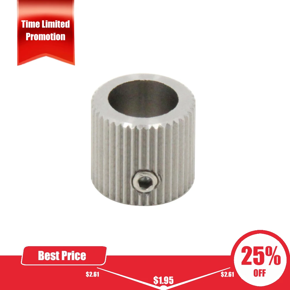 

Mk7 mk8 Экструзионная передача 40 зубьев из нержавеющей стали приводное колесо подачи для 3d принтера экструдера