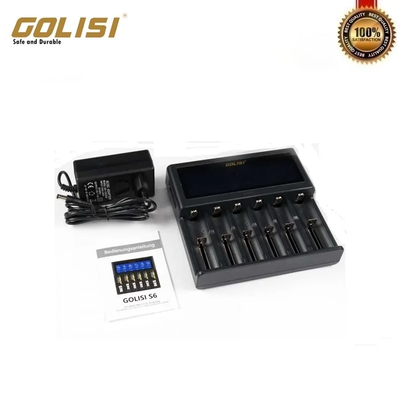 Оригинальное умное зарядное устройство GOLISI S6 совместимо с 20700 26650 18650 Ni-MH/Ni-cd и 3 6 В/3