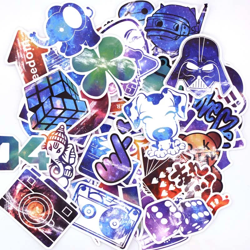 Starry Sky 100pcs 100 шт супер красивая наклейка звездное небо s детская игрушка наклейка для багажа ноутбука скейтборда мотоцикла телефона Водонепроницаемая наклейка - Цвет: Starry Sky 100pcs