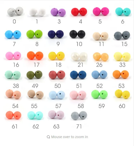 12mm mix TYRY. HU 100 шт 9-19 мм круглые силиконовые бусы BPA Бесплатно Детские Прорезыватели ожерелье DIY ювелирные изделия для ребенка прорезыватель жевательные аксессуары для кормления - Цвет: 12mm mix