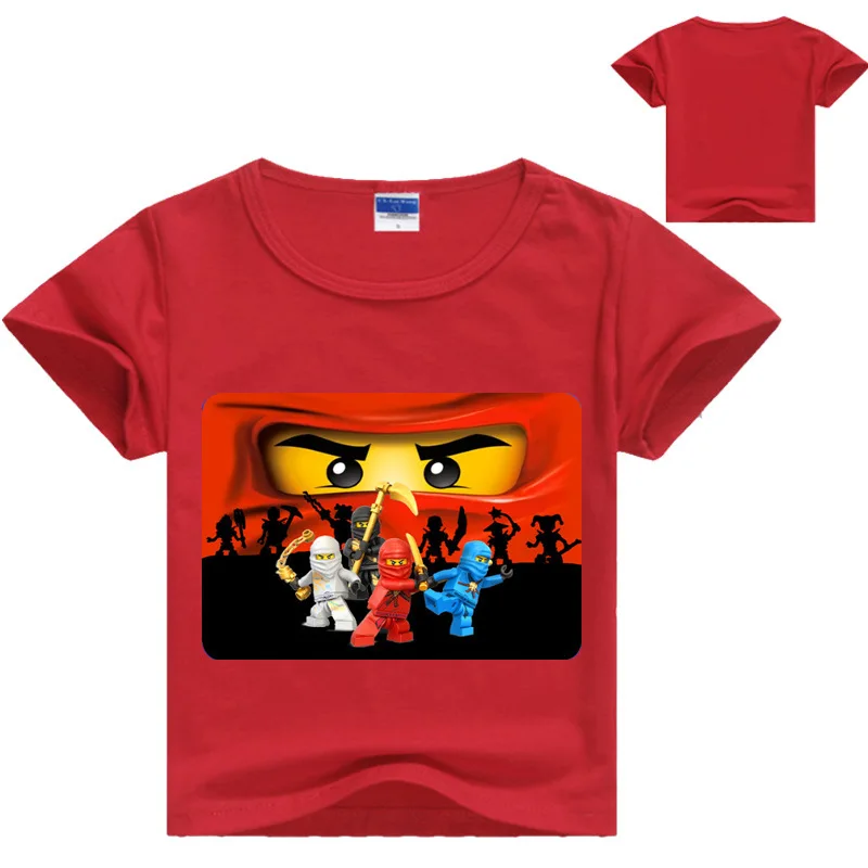 Ninja Ninjago/Хлопковые футболки для мальчиков детская футболка с короткими рукавами