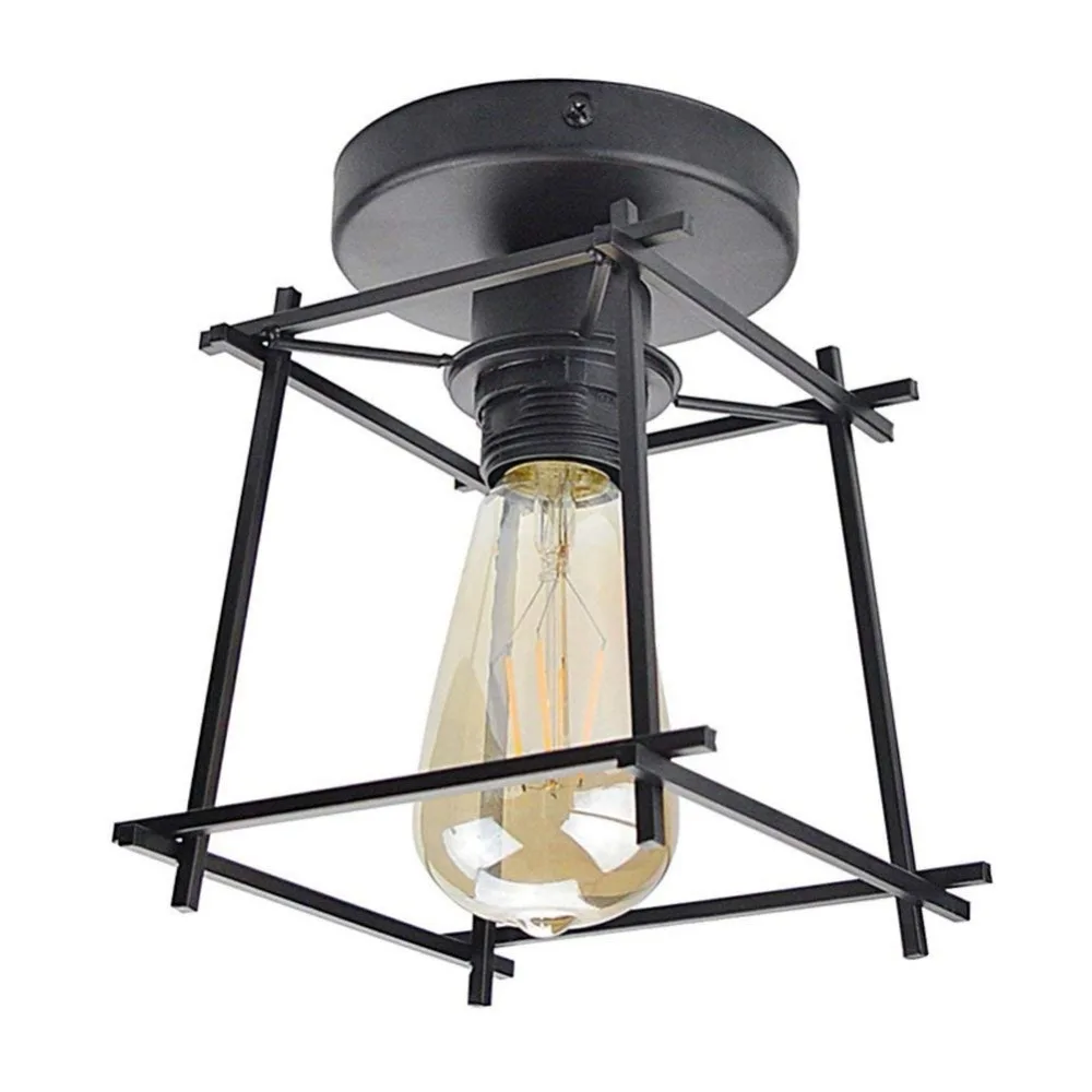 Ретро промышленных потолочный светильник E27 геометрический металлической