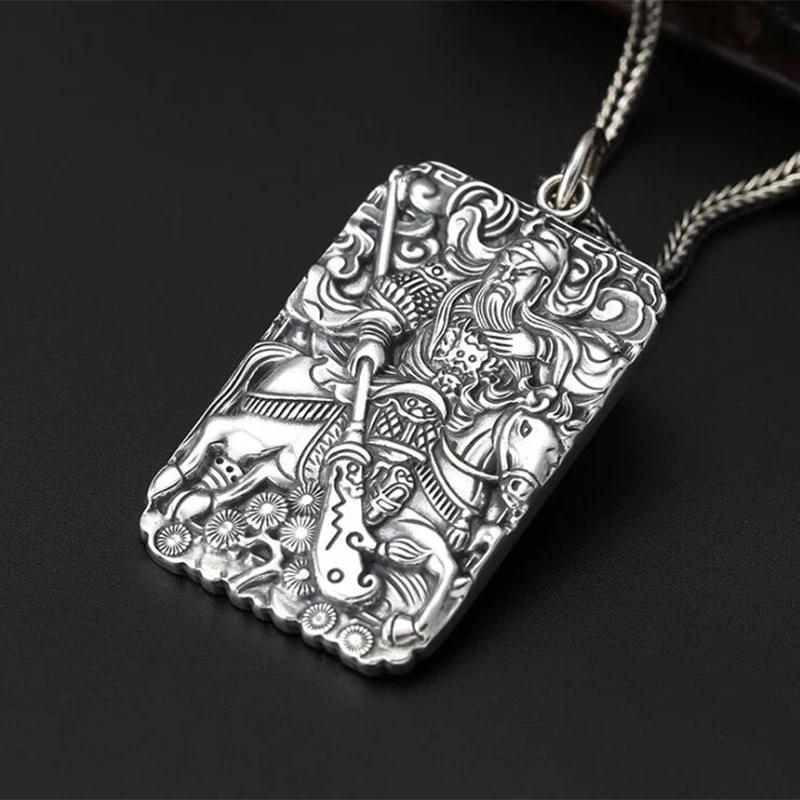 2019 Birthday present Pendant 100% S990 Sterling silver Jewelry Men Buddha Mantra Amulet Necklace making P29 | Украшения и