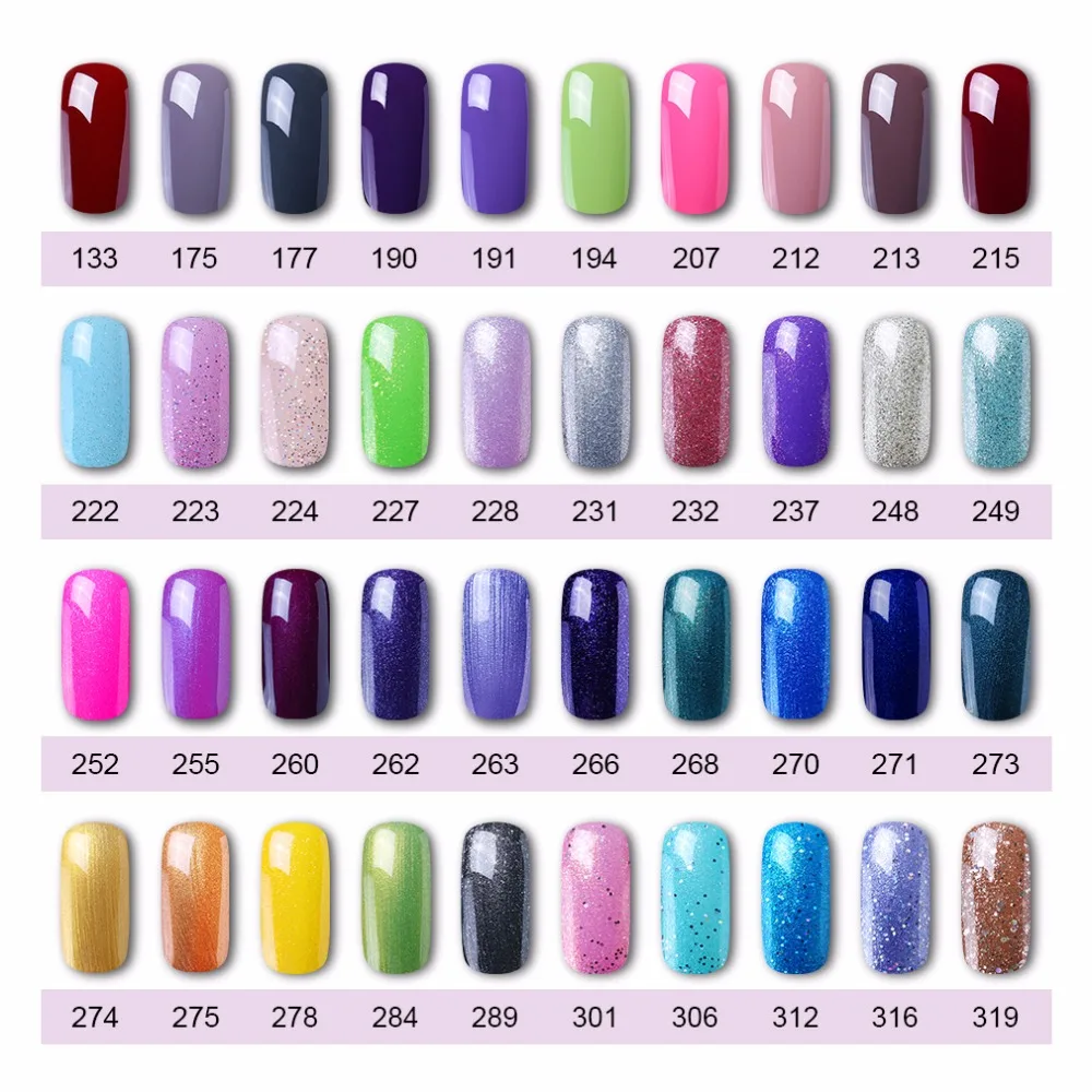 Лак для ногтей HNM 8 мл Классический лак Nagellak Lucky полуперманентный Гель 194 цвета