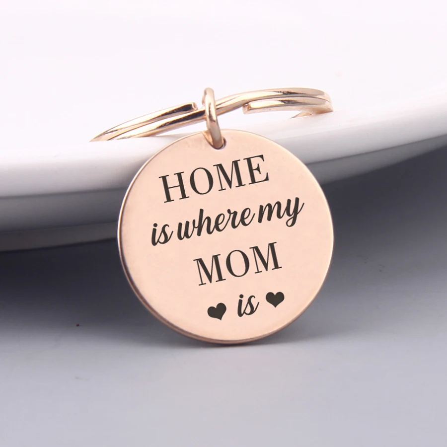 Шикарный новый дизайн подарок для мамы брелки с лазерной гравировкой &quothome is where my