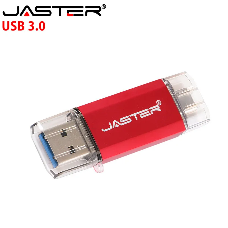 JASTER TYPE C USB3.0 USB флеш накопитель для Android системы 128 Гб 64 ГБ 32 16 4 внешний 2 в 1 флешка|USB