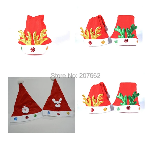 Рождественские украшения Детские обычные рождественские шляпы Санта Клауса