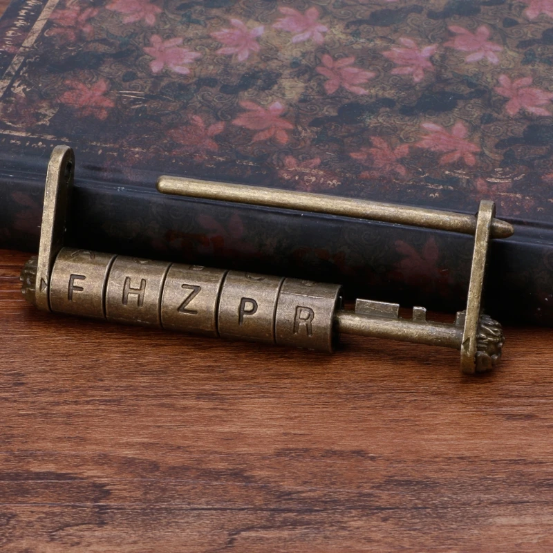 

Antique Vintage Combination Password Padlocks Decor Locks for Jewelry Wooden Box