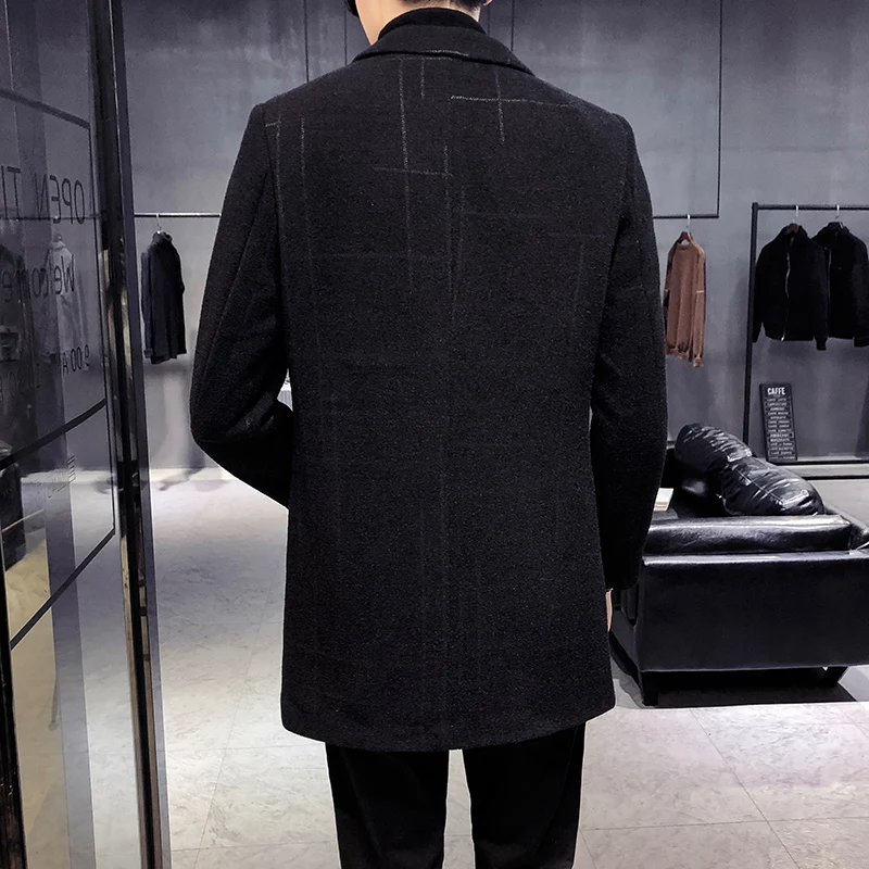 Мужская шерстяная куртка Sobretudo Masculinos мужской длинный Костюмный пиджак для мужчин