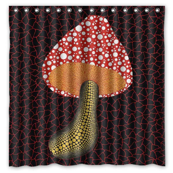 New Eco-friendly Polyester Yayoi Kusama Work Bathroom Curtains High Quality Washable Bath Decor Shower Curtain | Дом и сад