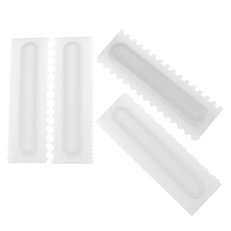 4Styles Cake Decorating Comb Icing Smoother Cake Scraper Pastry Baking Tools for Cake Tool