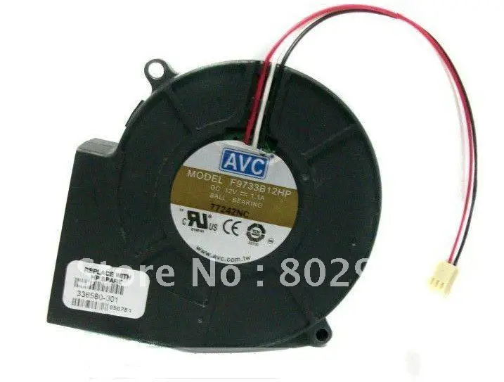 Mulfan для 10 см AVC 9733 f9733b12 HP 12 В 1.1a 3 Провода compaq evo D530 336580- 301 радиатор разветвляющейся