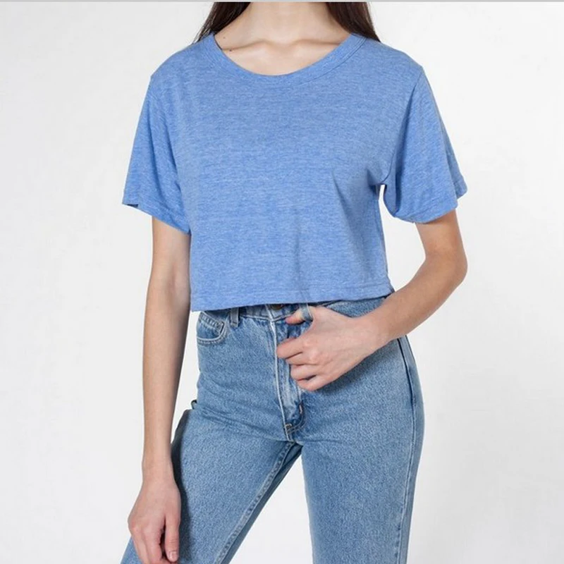 Женский укороченный топ с круглым вырезом 6 цветов | Женская одежда