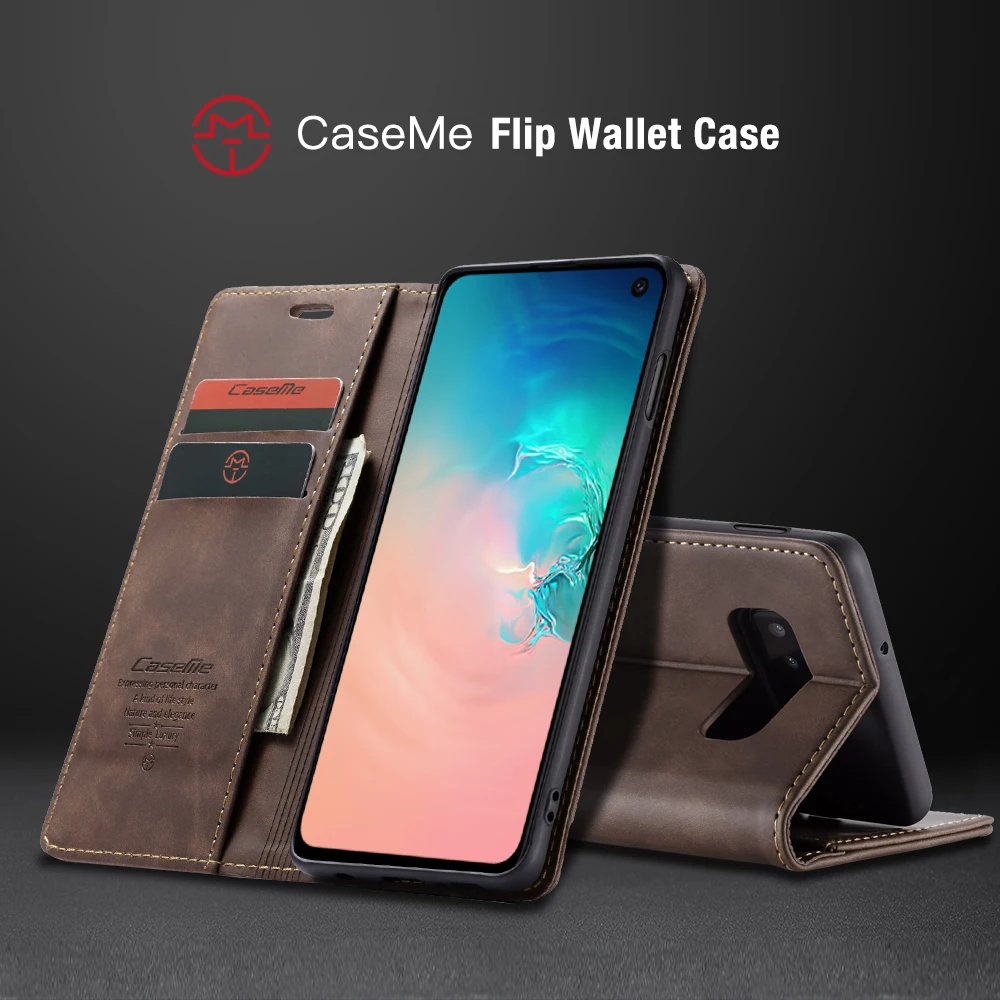 Роскошный Магнитный кожаный чехол для телефона, сумки для samsung S8 S9 S10 Note10 Plus 5G, винтажный флип-чехол для телефона Galaxy A30 A40 A50 A70